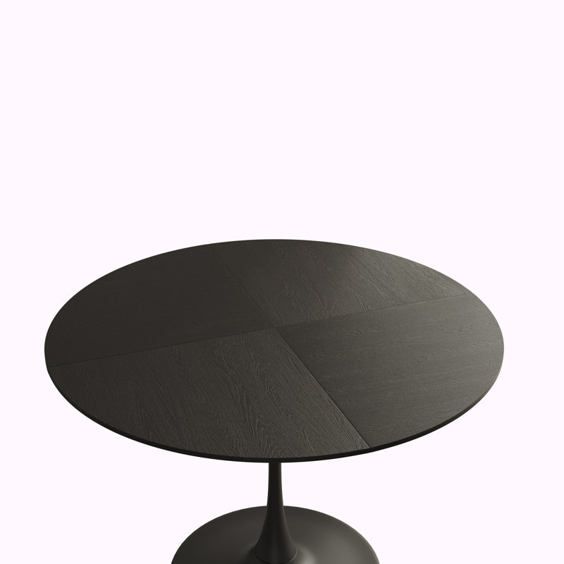 O&O by Olivia & Oliver fashion Round Metal Pedestal Table in Black